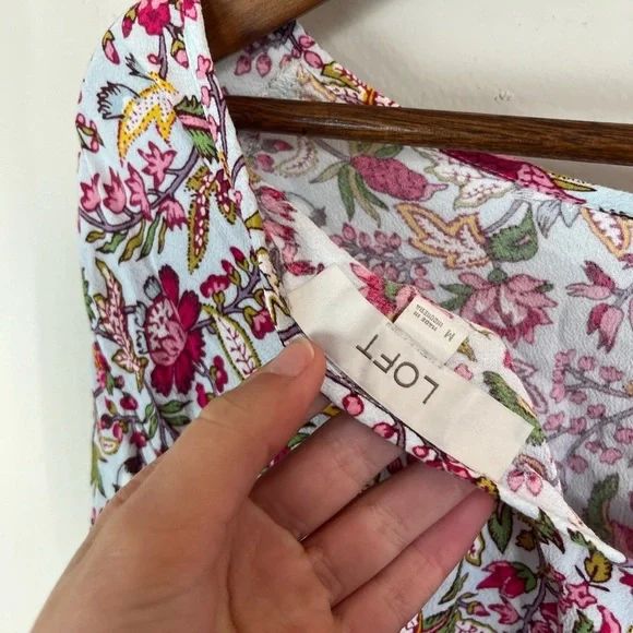 Loft jungle wrap back croppwd top M - Picture 7 of 7